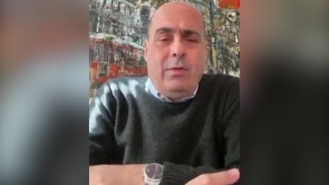 'It has arrived': Italian Democratic party leader announces he has coronavirus – video
