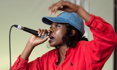 Little Simz performs at Field Day festival in London, June 2016.