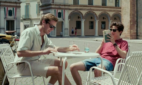 First love … Armie Hammer and Timothée Chalamet in the 2017 film Call Me By Your Name.