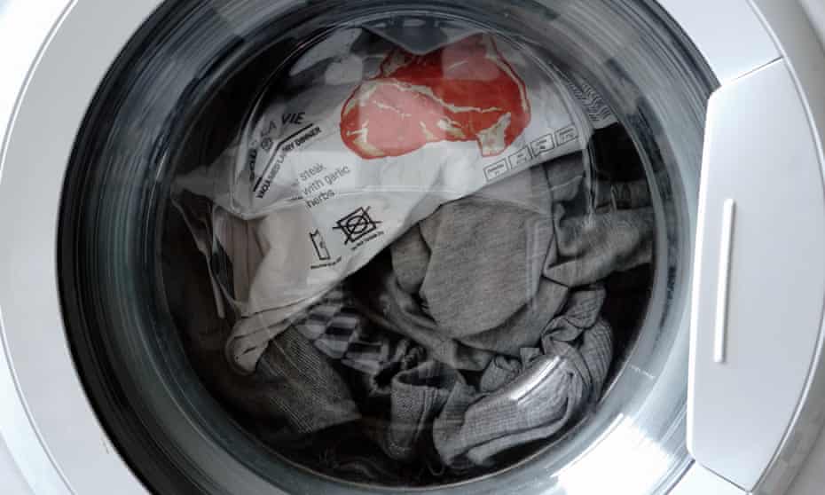 Steak and soap suds … Sous La Vie vacuum-packed food, cooking in a washing machine.