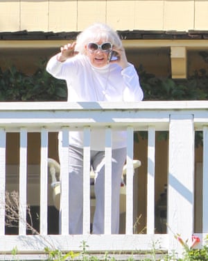 Doris Day at her home in Monterey, California in April 2016