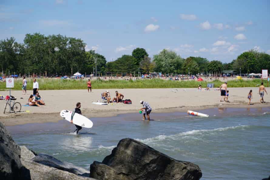 Mani surfing in Ashbridges Bay.
