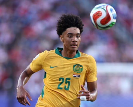 Lucas Herrington in action for Australia