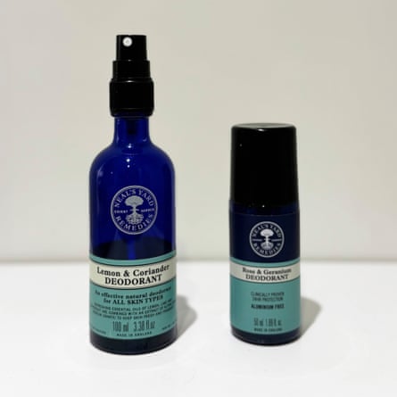 Neal’s Yard Remedies deodorants (spray and roll-on).
