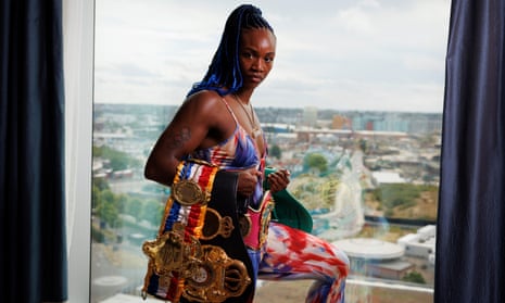 Claressa Shields holds the IBF, WBA and WBC world middleweight belts and hopes to unify them with Savannah Marshall’s WBO title on Saturday.
