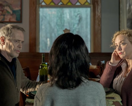 A cuckoo in the nest? … Steve Buscemi, Andrea Riseborough and J Cameron-Smith in Nancy.