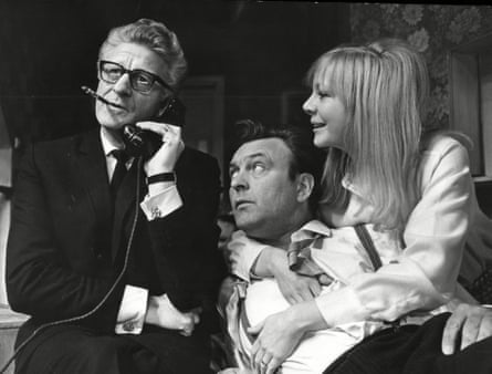 Ferris in rehearsal for There's a Girl in My Soup with, left, Jon Pertwee and Donald Sinden.