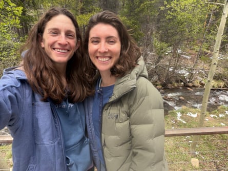 Two women smiling