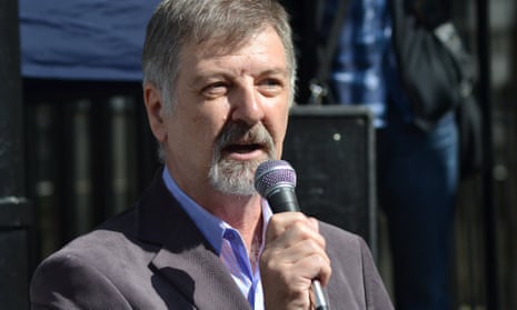 Terry Sanderson speaking at the Protest the Pope demonstration he organised in 2010 to denounce the use of public funds to finance Pope Benedict XVI’s visit to the UK.