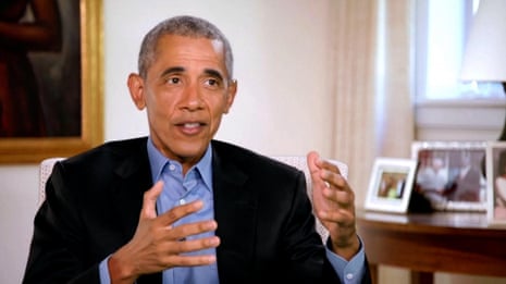 Obama hails arrival of a more 'caring government' as memoir launches – video 