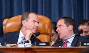 Adam Schiff and Devin Nunes on Capitol Hill in Washington DC Wednesday.