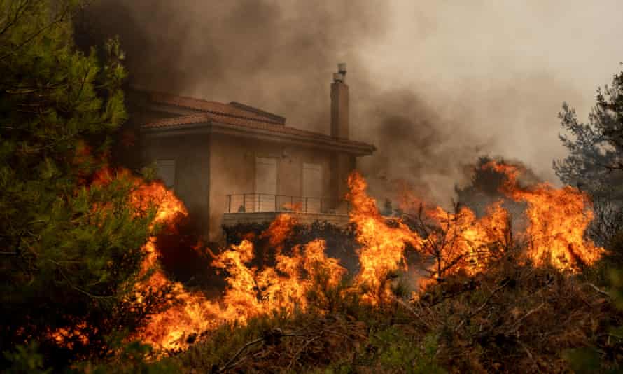 Incendie à Athènes