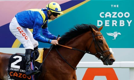 Desert Crown wins the Derby at Epsom.