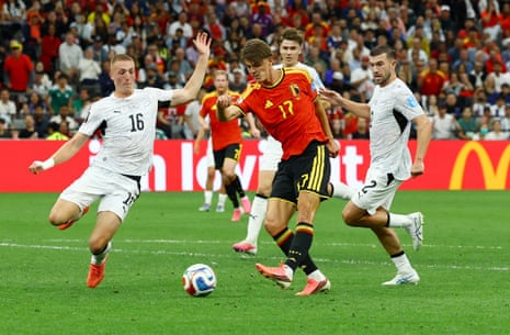 Charles De Ketelaere goes close for Belgium