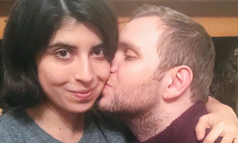 Matthew Hedges with his wife, Daniela Tejada. He spent seven months in prison, mostly in solitary confinement.