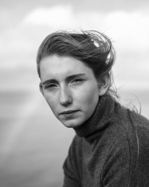 Abi, photographed on the edge of The Island. The subjects in ‘The Island’ act as stand-ins, both reflecting my feelings and acting as representations of their generation in the fictional space I have created.