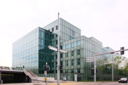 Glass monolith … the Peter Merian Haus in Basel.