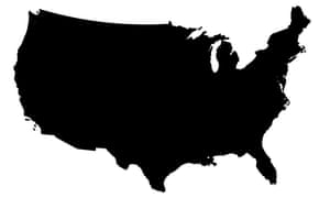 The US logo map - conterminous lower 48 states