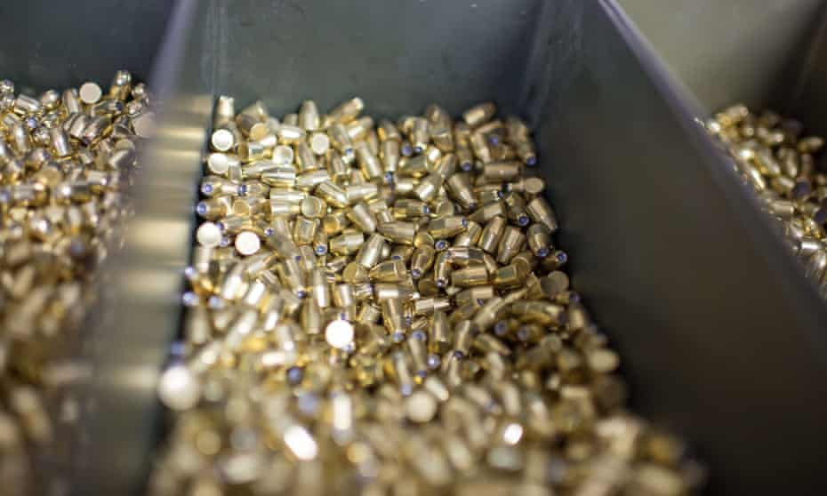 Bullets are on display at Roseburg Gun Shop in Roseburg, Oregon, on 2 October. 