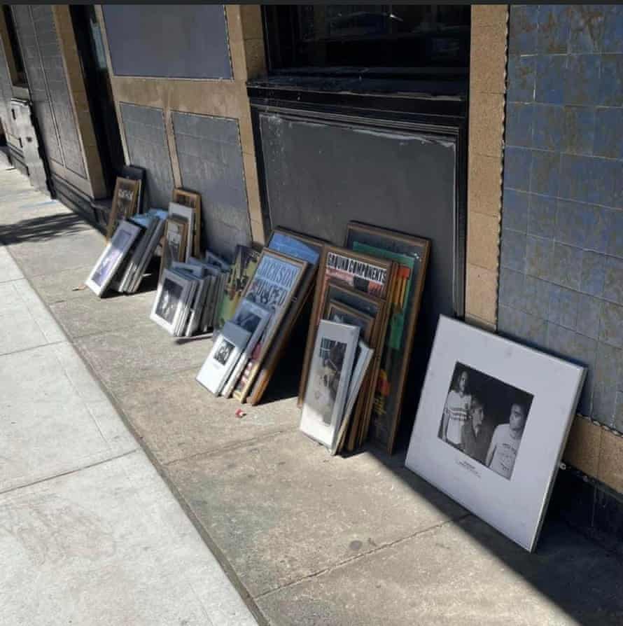 Some of the memorabilia left on the street outside the Annandale Hotel in late October 2021