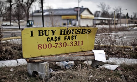 A street in Detroit. ‘To say the middle class is shrinking doesn’t tell us much.’