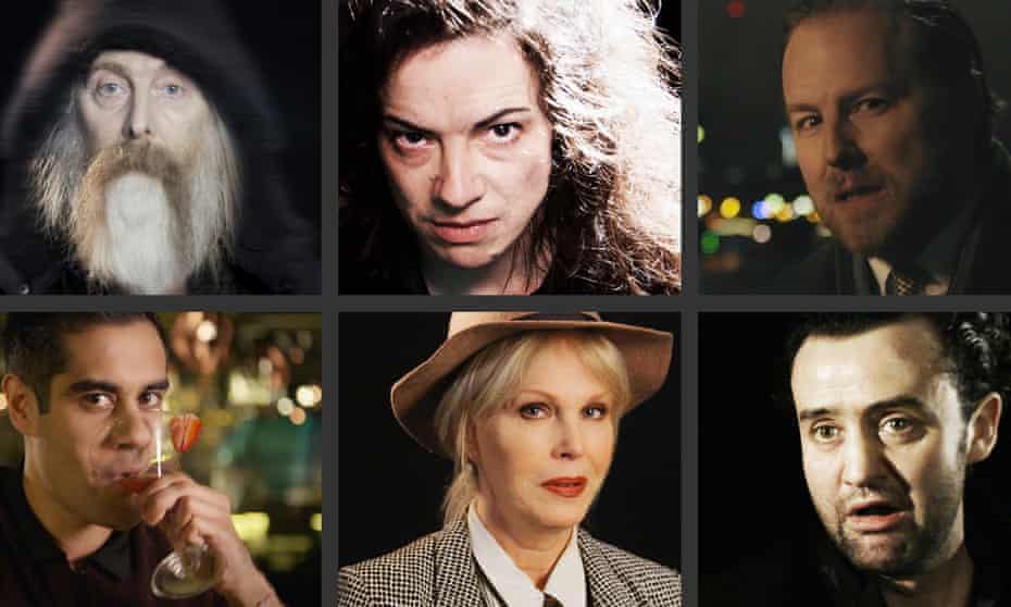 The stars of the Guardian’s second set of Shakespeare Solos. Clockwise from top left: David Threlfall, Camille O’Sullivan, Samuel West, Daniel Mays, Joanna Lumley and Sacha Dhawan.