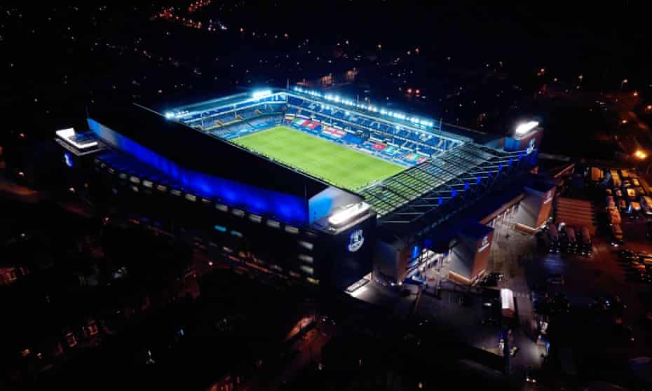 Everton are preparing to leave Goodison Park for a ground on the Liverpool waterfront.