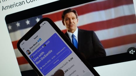 Ron DeSantis announces 2024 presidential bid at glitchy Twitter event – video