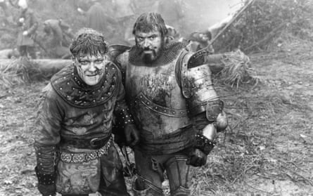 With Kenneth Branagh in Henry V.