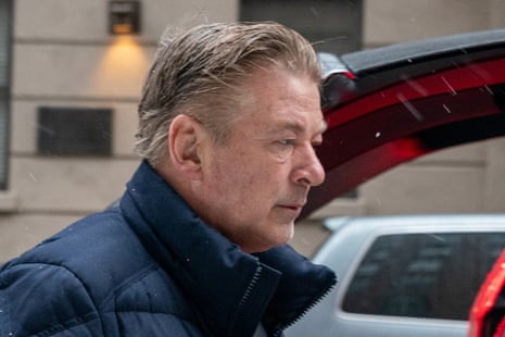 Alec Baldwin departs his home in New York City on 31 January.