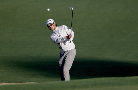 Naoyuki Kataoka chips on to the second green.