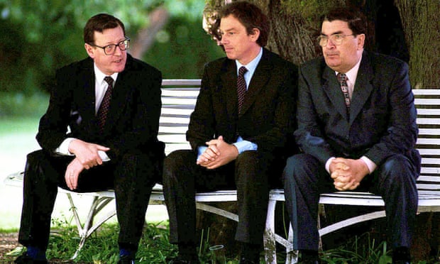 David Trimble, Tony Blair e John Hume