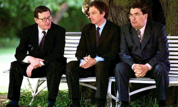 David Trimble, Tony Blair et John Hume