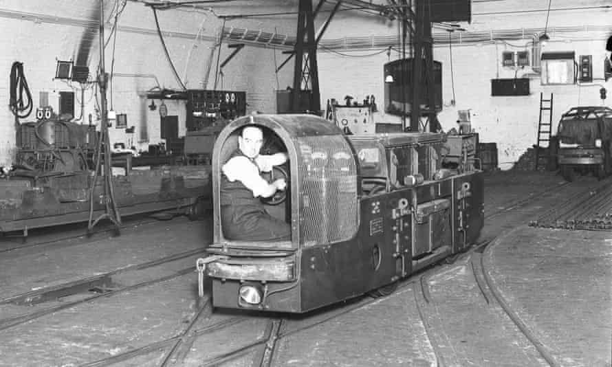 A Mail Rail vehicle in action in 1935