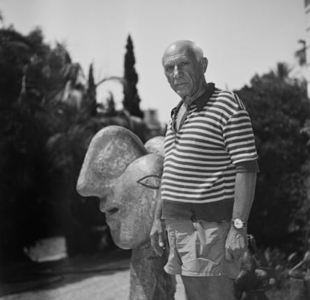 Pablo Picasso at his home, La California, in Cannes, France, in 1955.