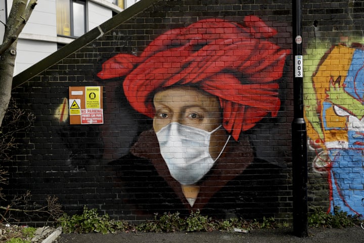 Un'opera di Lionel Stanhope a Londra (Photograph: Matt Dunham/AP).
