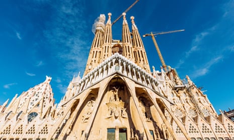 Sagrada Familia aganst blue sky