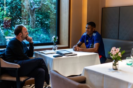 Cristhian Mosquera chats to Sid Lowe in Lugo, Galicia.