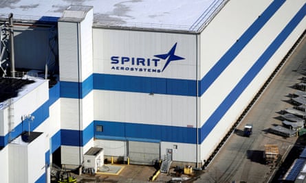 A large factory with the Spirit AeroSystems logo