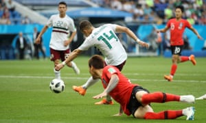 Javier Hernandez scores his team’s second goal