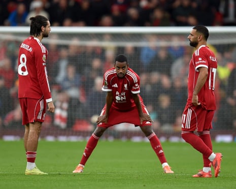 Defensive woes a bigger headache for Slot than getting Isak and Salah to fire | Liverpool | The Guardian