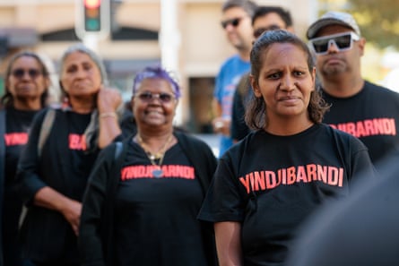 People in Yindjibarndi branded t-shirts