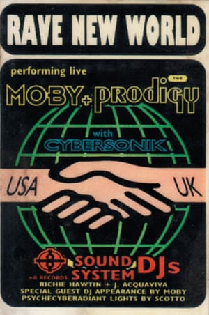 A pass for Moby's tour with the Prodigy in 1992