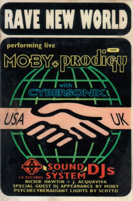 A pass for Moby's tour with the Prodigy in 1992