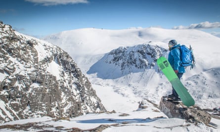 Snowboarding in the Cairngorms