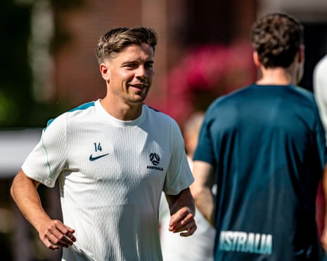 Cameron Devlin of Australia during World Cup training.