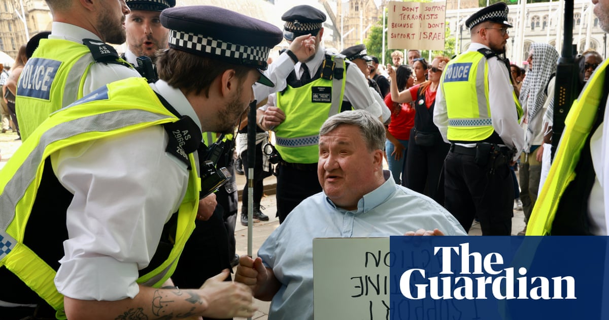 ‘Police would like this to go away’: disabled man arrested at Palestine Action event defends protest