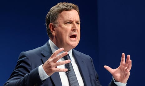 Mel Stride speaking at the Tory conference.