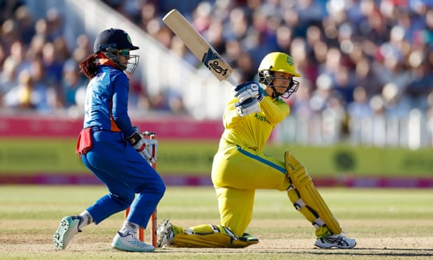 Haynes hits out in the Commonwealth Games gold medal match against India earlier this year.