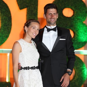 Novak Djokovic and his wife Jelena